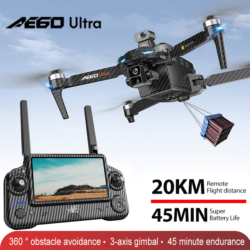 Drone Gimbal 3 Axis - Drone Profesional AE60 GPS Kamera 8K