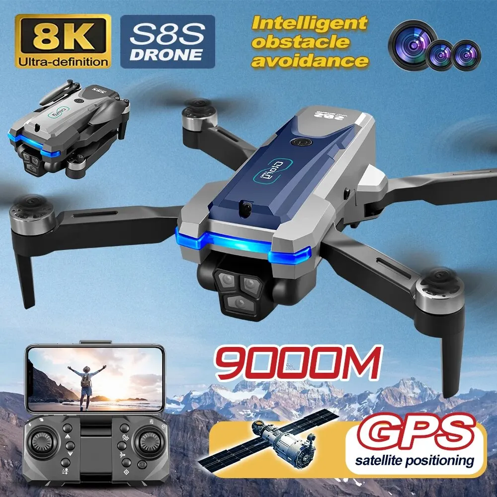 Drone Gimbal Brushless - S8S Drone lipat 5G Wifi 8K