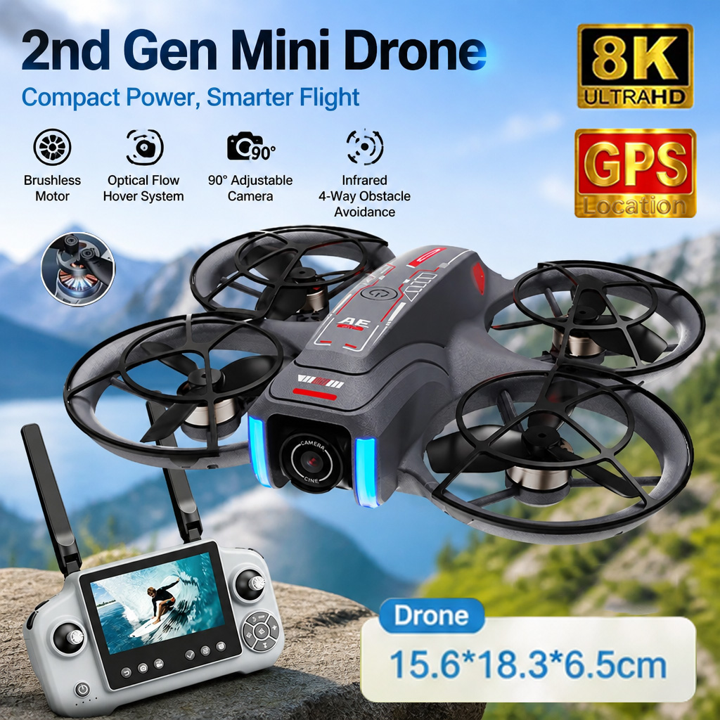 Drone Mini AE21 Mainan 8K HD K - Drone Gimbal Brushless ulasan dan harga